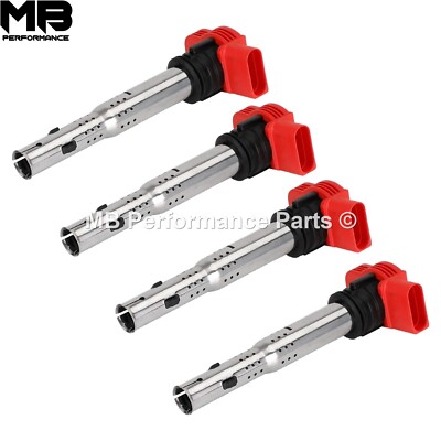 4x Ignition Coil Pack For Audi R8 Q7 A3 A4 VW GOLF LEON SEAT SKODA