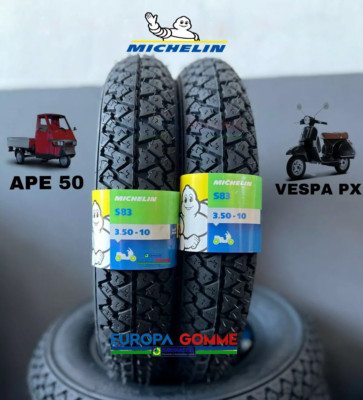 Coppia Gomme Michelin S83 3.00-10 + Camere Aria Per Vespa - Kit Completo Pneumatici - Foto 12