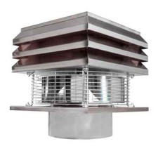 Rauchsauger Für Runden Kamin 20 cm Schornstein Ventilator Stahl Abzugsventilator