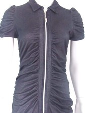 B10 TIARA Blue Mini zip up sexy Club evening Party Dress Sz M
