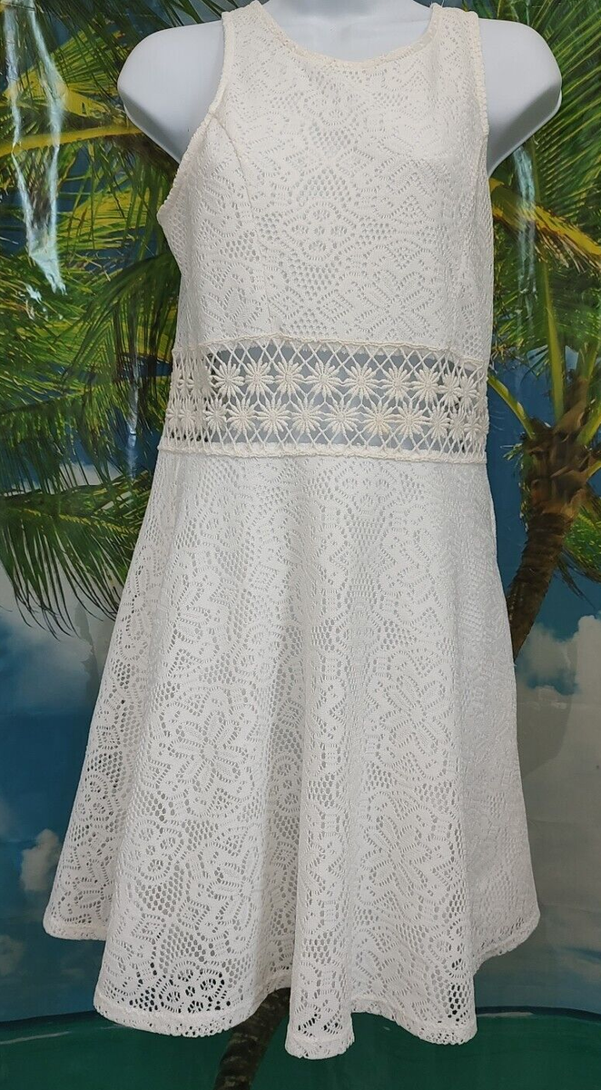 Rue 21 White Lace Cover Sleeveless Summer Dress Women's Size Med Midriff  SALE | eBay