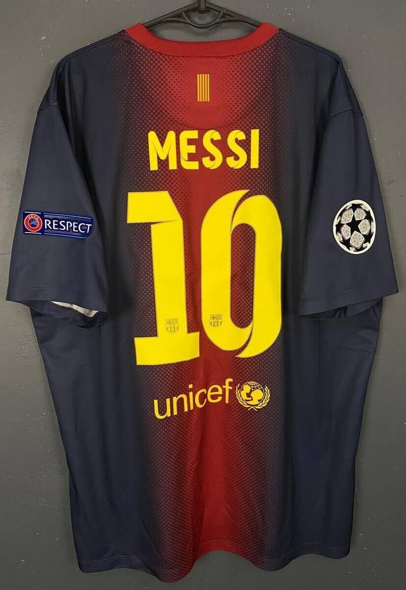 UEFA MEN'S FC BARCELONA 2012/2013 LEO MESSI FOOTBALL SOCCER SHIRT
