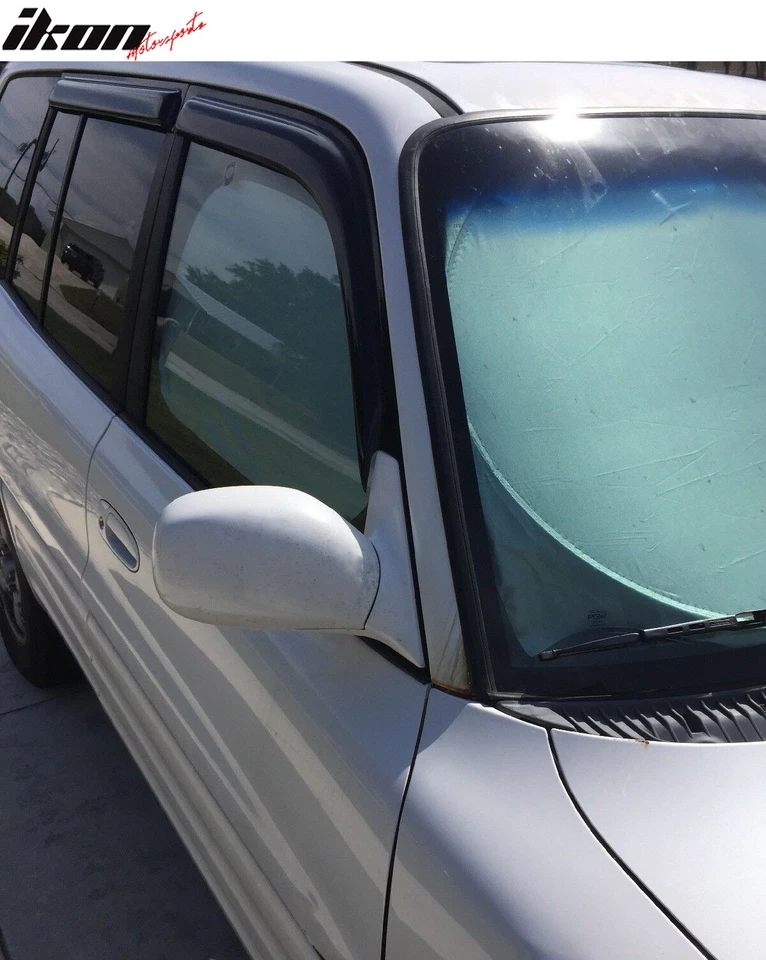 Fits 96-00 Toyota RAV4 Window Visors Acrylic Sun Guard Rain Deflector 4Pc Set - Image 3 of 4