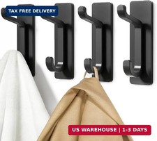 Wall Hooks for Coat and Towel: 13LB Strong Adhesive Door Hanger Stick o