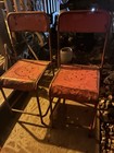 Industrial Metal Stacking Java Chairs Vintage Rustic Patina Indonesia — photo 5