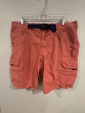Lands  End Men  s Swim Trunk Shorts Size Large Mesh Lining 36-38 Coral