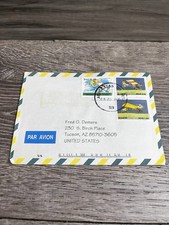 Brazil 1990s Airmail Cover USA Par Avion Commemorative Stamps