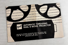 GAF Automatic Threading Dual 8 Movie Projector - Vintage Manual