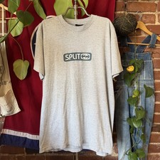 Vintage Single Stitch Split Logo T-Shirt Men’s Large Made in USA