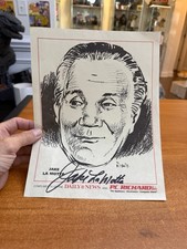 Jake LA Motta signed daily News photo with Artwork Gallo