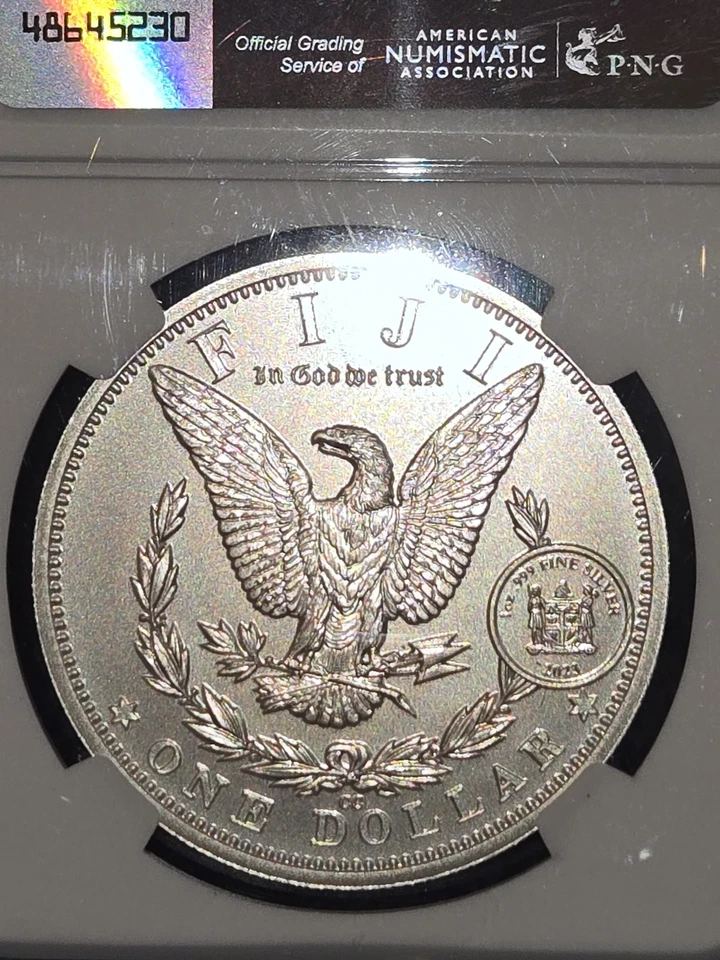 2023 Fiji (1890 CC)Morgan Silver Dollar Early Release Hand Signed. MS-70 NGC... - Image 3 of 4