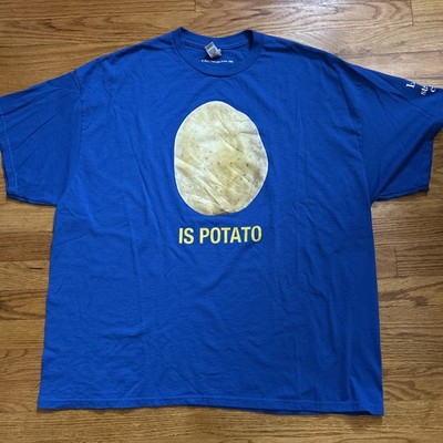IS POTATO 2022 T-SHIRT - STEPHEN COLBERT LATE SHOW - BLUE - SIZE 2XL - OFFICIAL
