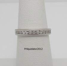 1/4CT Natural Round Diamond Anniversary Bridal Wedding Band Ring 14K White Gold