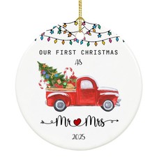 Our First Christmas Married Ornament 2025, First Year Married Christmas Ornam...