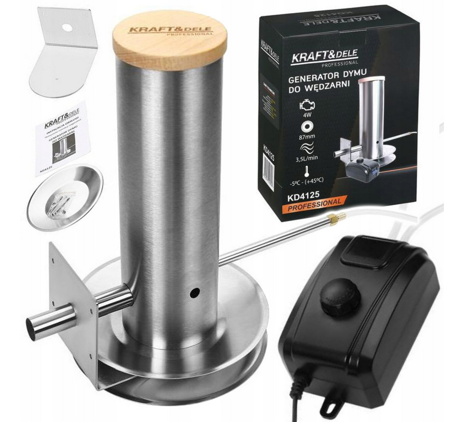 Rauchgenerator Räucherofen Edelstahl mit Luftregler für Fleisch Fisch Käse