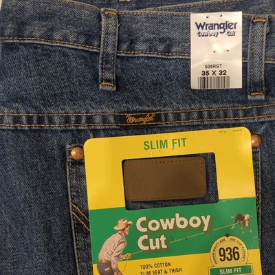 Wrangler Cowboy Cut 936 Herren Jeans Bootcut Slim Fit Blau W35 L32 936RST