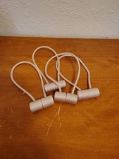 4 Pack Magnetic Curtain Tiebacks White Rope 17.5" Elegant Drapes Holdbacks