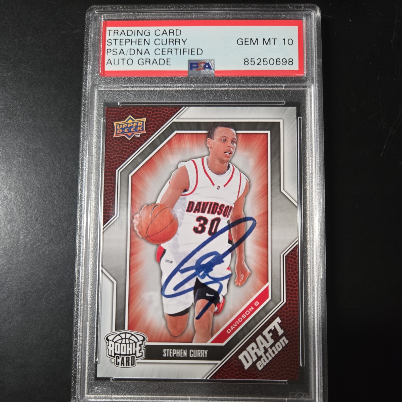 Stephen Curry 2009-2010 UD Upper Deck Draft Edition #34 Gm Mint 10.  Auto Rookie