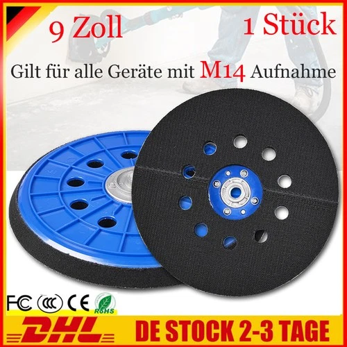 9 Zoll Schleifteller Kletteller für Matrix DWS 600 710 750 780 1200 Langhals M14