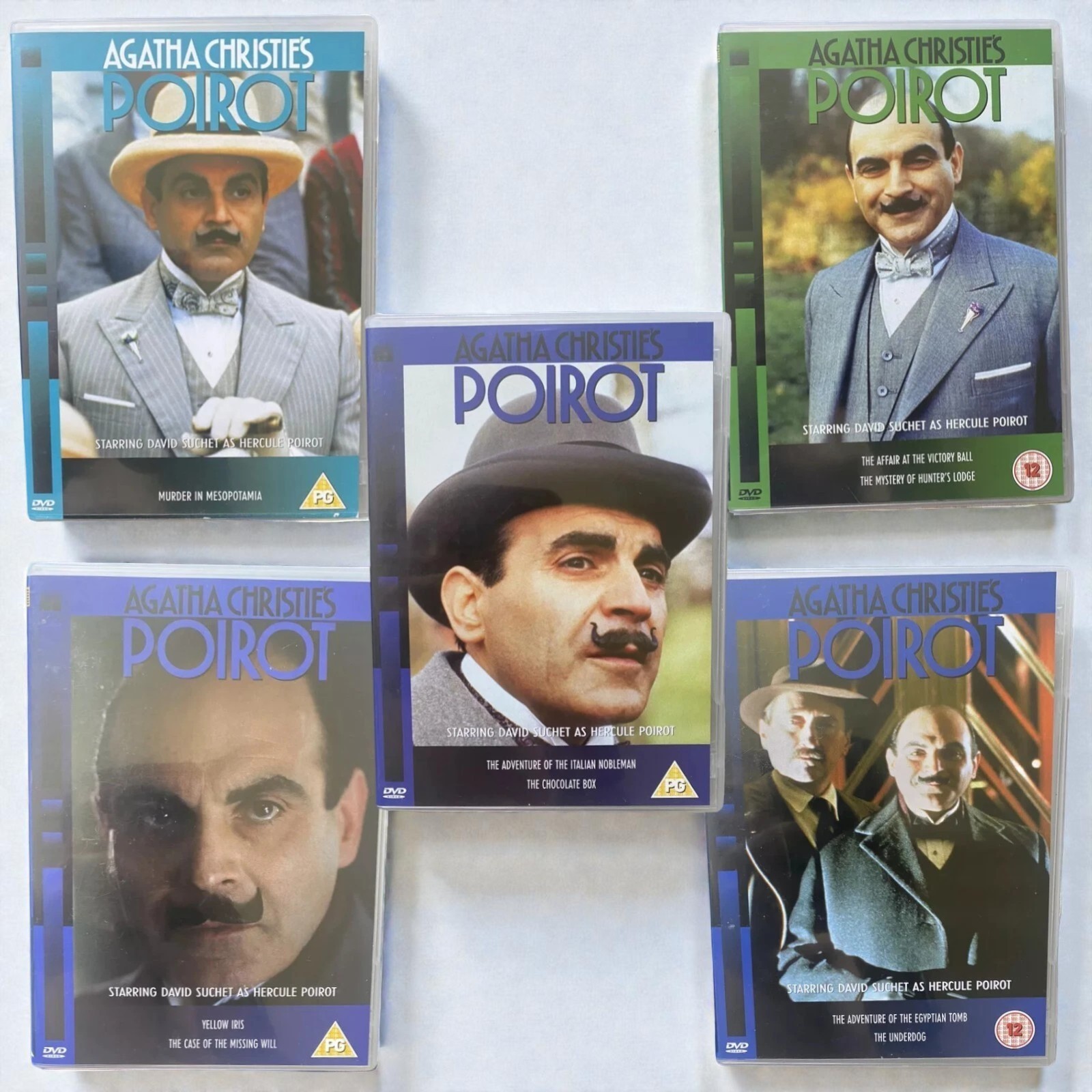 Agatha Christie’s Poirot 5 DVD Bundle David Suchet Mystery PAL (Bundle 3)