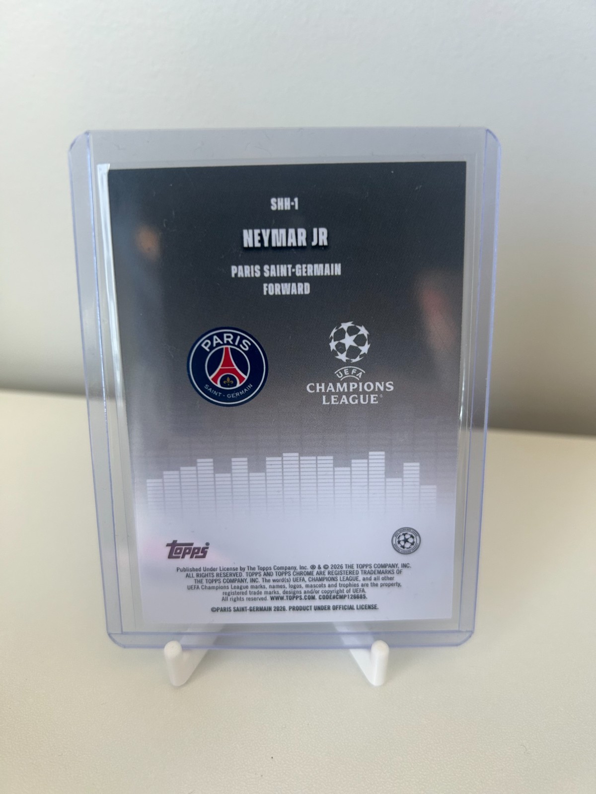 2025-26 Topps Chrome UEFA Neymar Jr Silenced Gold Refractor /50SP #SHH-1 view 2