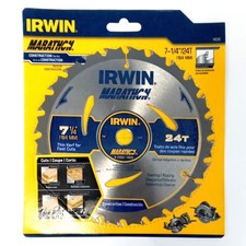 Irwin Carbide Circular Saw Blade 7-1/4 24T Fr...