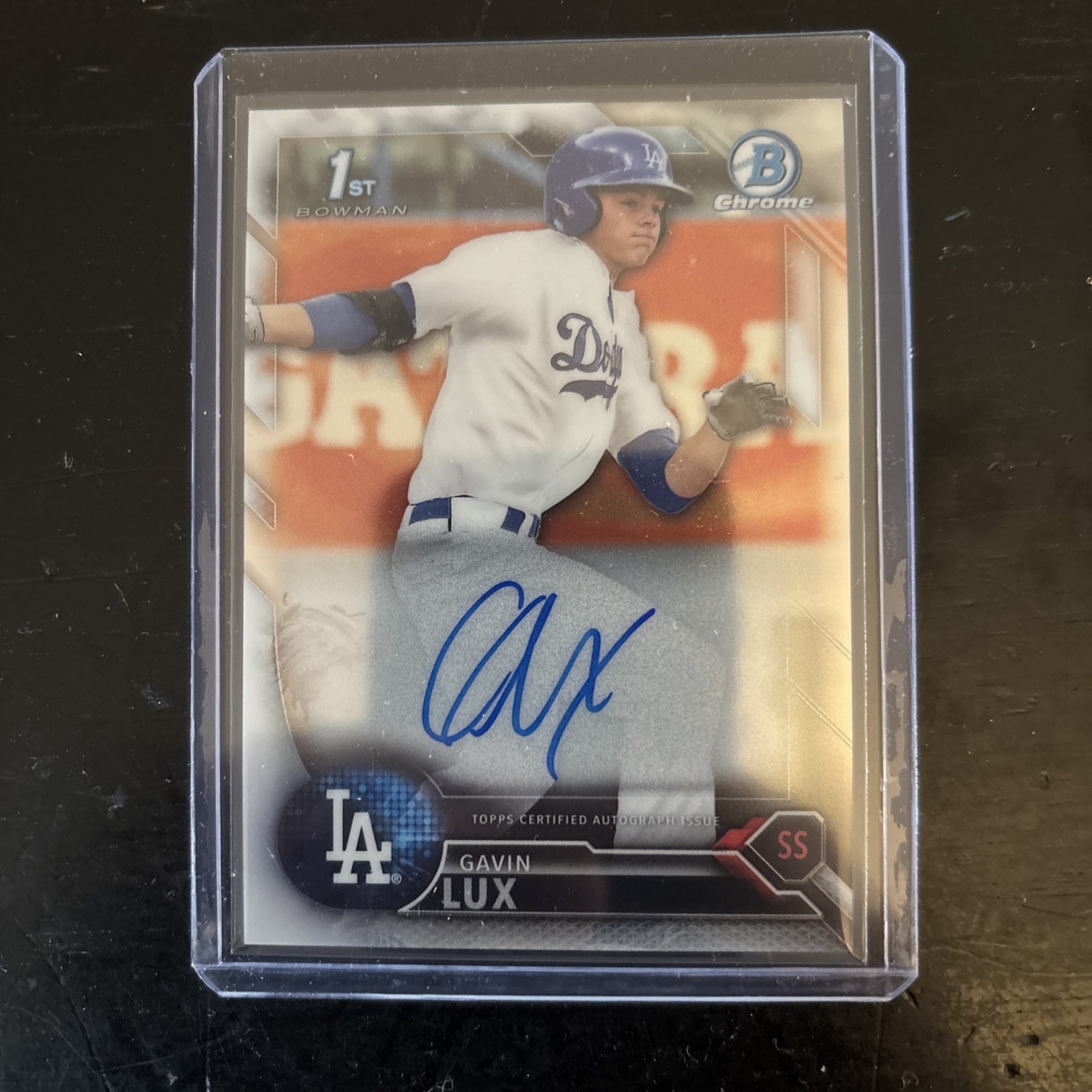 2016 Bowman Draft Gavin Lux Chrome Auto Autograph 1st Prospect #CDA-GL Dodgers