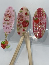 Custom Acrylic Paper Clips Set of 3 Strawberry Shortcake Inspired