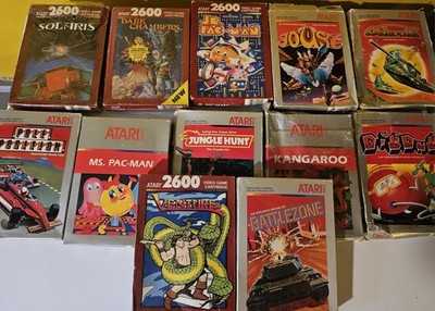 12 NEVER BEFORE PLAYED ATARI 2600 CARTIDGES SOME STILL SEALED