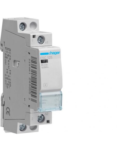 Contacteur Hager ESC125 25A resout les surcharges de tableau en 230V