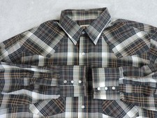 Ely Cattleman Pearl Snap Wester Shirt Men's 16.5  35 Long Sleeve Button Front