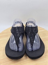 Skechers Womens Meditation Rock Crown Slingback Thong Sandals Sz 10