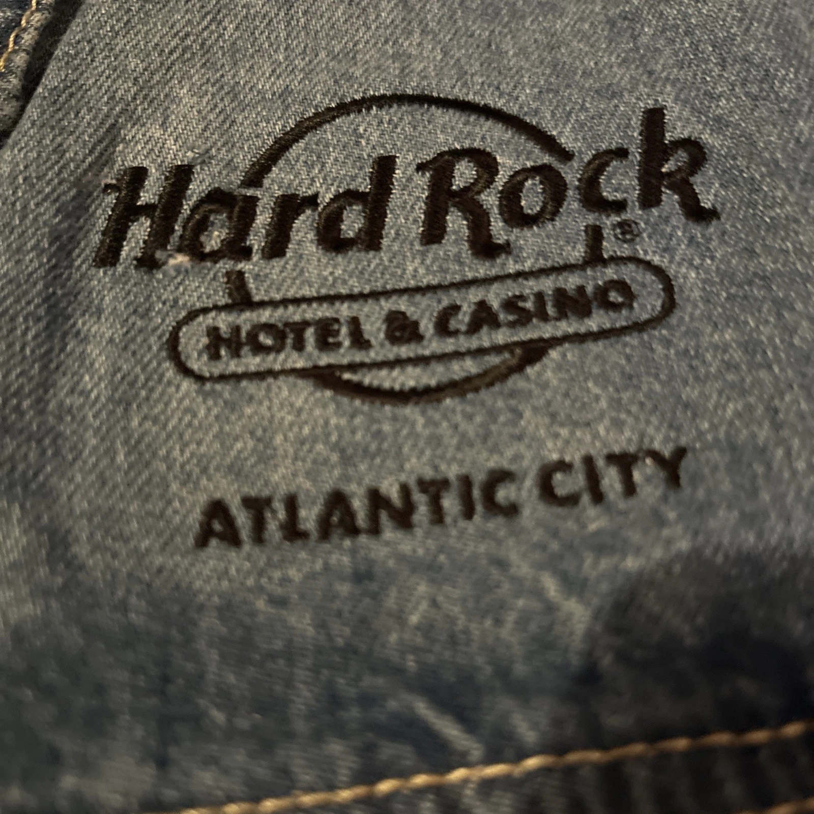 HARD ROCK CASINO Atlantic City Denim Jean Jacket BRAND NEW WITH TAGS SZ LARGE image 16