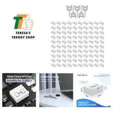 100PCS USB-A Port Blockers with 5 Keys-Removable Type-A Data Protection - Dus...