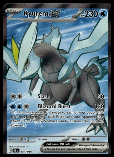 Pokemon Kyurem ex Holofoil SV: Black Bolt - 157/086 NM
