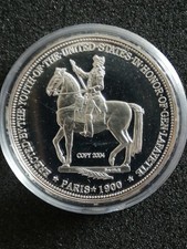 2004 United States Medal, Lafayette Dollar 1900, Ag-Plated, Proof (Proof), Rare! 