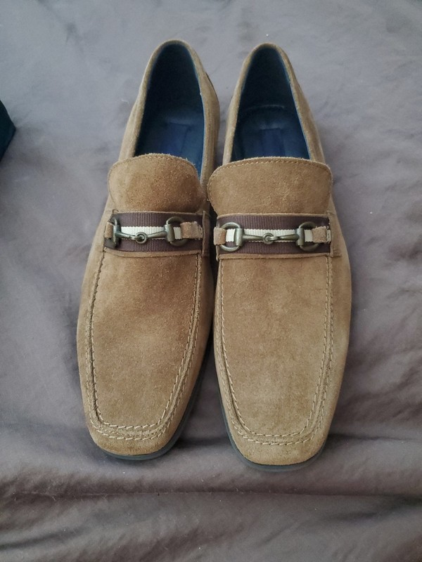 Joseph Abboud Men's Reuben Loafers Dress Shoes Brown Suede Slip On Size 13 New