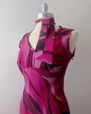 Euro Paris Pucci Inspired Midi Dress Boho Print Vacation