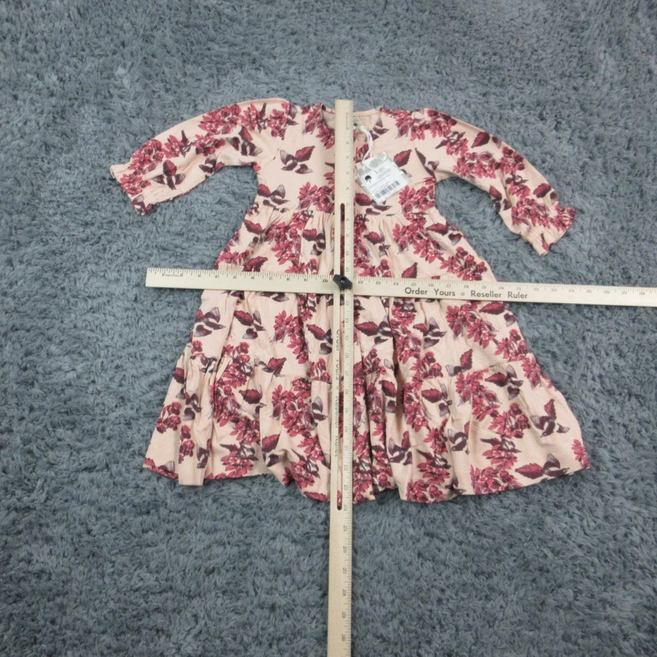 Vestido Kate Quinn Niñas 2T Berry Urraca Floral Manga Larga Pradera Bambú Nuevo con Etiquetas Foto 4 de 4