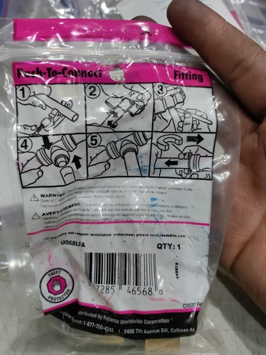 SharkBite U068LFA / Pink 1/2 in x 3/4 in FNPT Female Adapter