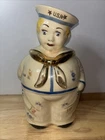 Shawnee Pottery Good Ole Boy Gold Tie Cookie Jar USN Sailor Boy 1940s Blonde
