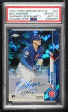 2020 Topps Chrome Update Sapphire Edition Nico Hoerner PSA 10 GEM MT Auto 4nm