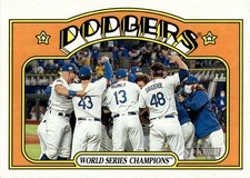 2021 Topps Heritage #1 World Series Champions (Los Angeles Dodgers)