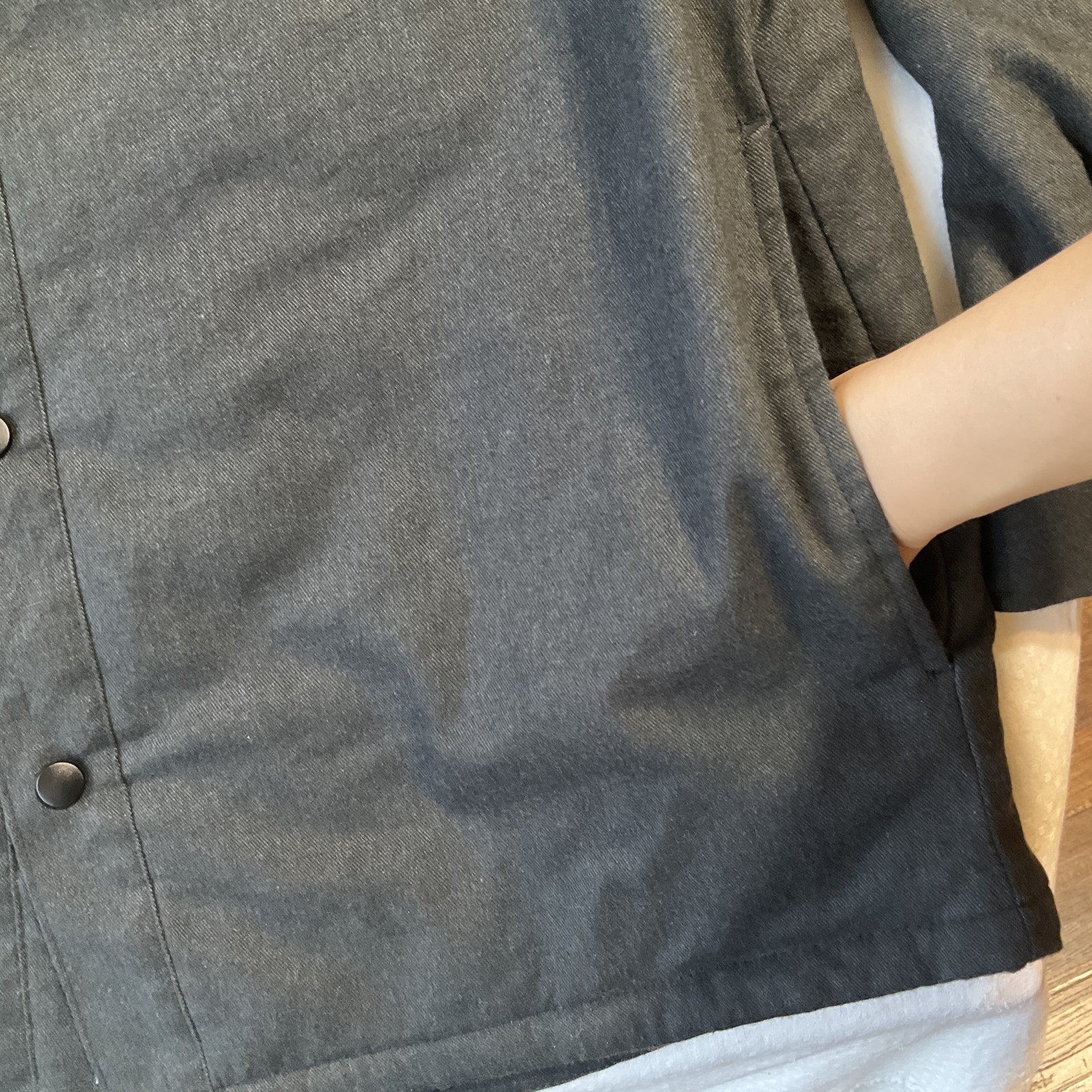 Rugged Elements Men Jacket L Charcoal Workwear Sn… - image 8