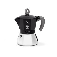 Bialetti New Moka Espressokocher Schwarz 6 Tassen Alu Induktion Geeignet Camping