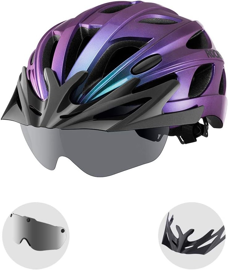 ROCKBROS Bike Helmet for Adult,Detachable Magnetic Goggles&S