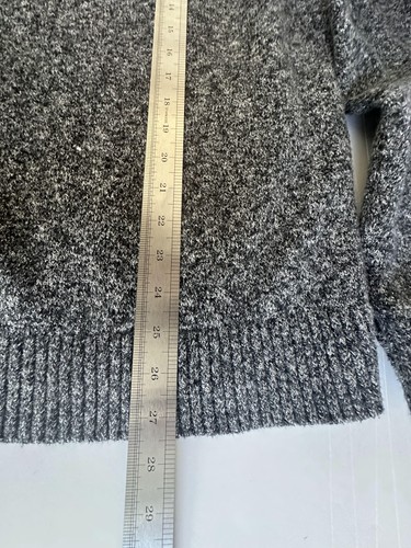 Old Navy Knit Sweater Mens M Gray Shawl Collar Button Fall Academia Grandpacore - Picture 8 of 8