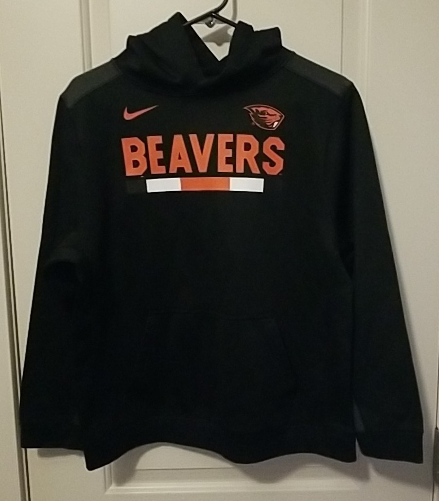 NIKE OREGON STATE BEAVERS FOOTBALL THERMA COLORBLOCK HOODIE SWEATSHIRT Youth XL