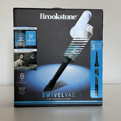 Brookstone Swivelvac 2in1 Vacuum & Blower USBC Rechargeable Washable Filter