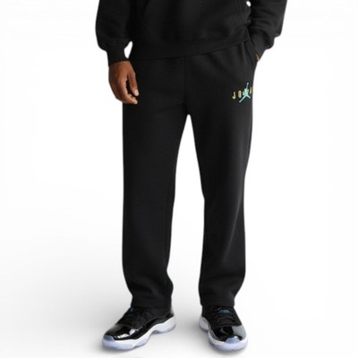 NEW Air Jordan Gamma Blue Embroidered Pants Mens Oversize Baggy Fit Sweatpants